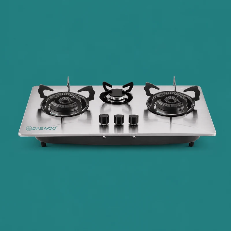 Daewoo HomeCook 3 Burner Stainless Steel Gas Hob — Official Daewoo Nepal