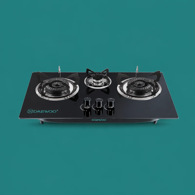 Daewoo HomeCook 3 Burner Toughened Glass Gas Hob — Official Daewoo Nepal